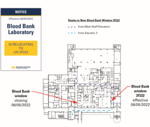 Blood Bank front window moving 135 feet to the East